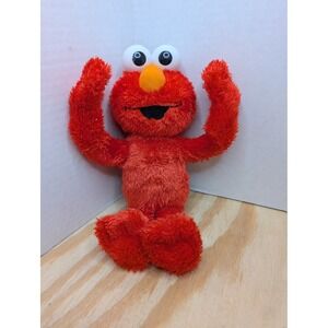 Sesame Street Elmo Plush Red Shaggy Stuffed Animal Toy Hasbro peek a boo talking